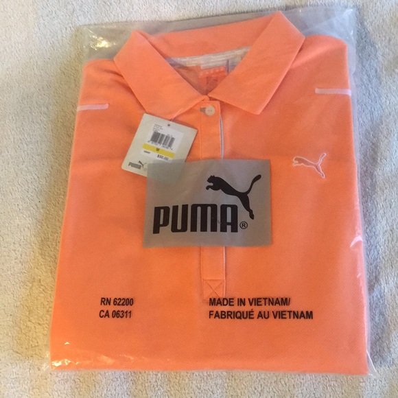 Puma Women's Tech Pro Polo - Medium - NWT - Orange - Picture 1 of 2